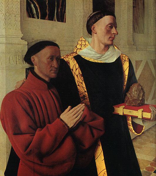 Jean Fouquet Etienne Chevalier and Saint Stephen